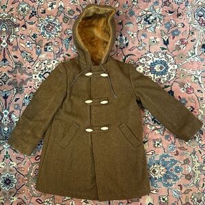 Vintage 1960’s Brown Wool 6X Sears Children’s Coat